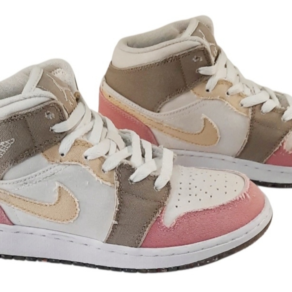 Jordan 1 Mid SE Grade School Pastel Grind DJ0338-100 Size 4Y Women's 5.5 - Picture 4 of 5